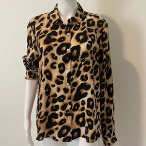 Button Up Animal Print Shirt